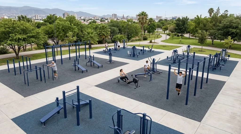 ¿Cuánto espacio necesitas para un gimnasio al aire libre?